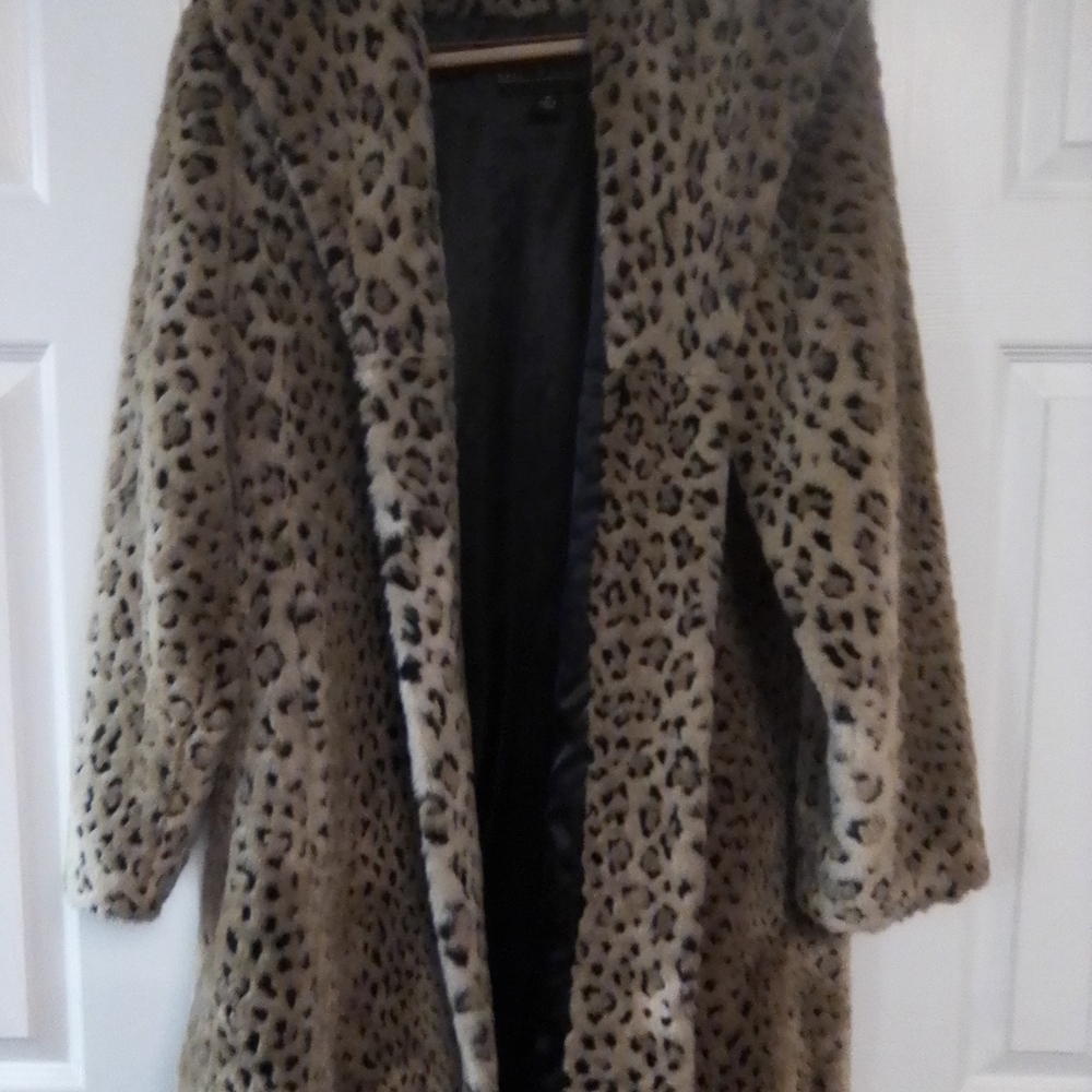 Kristen Blake Animal Print Teddy Jacket